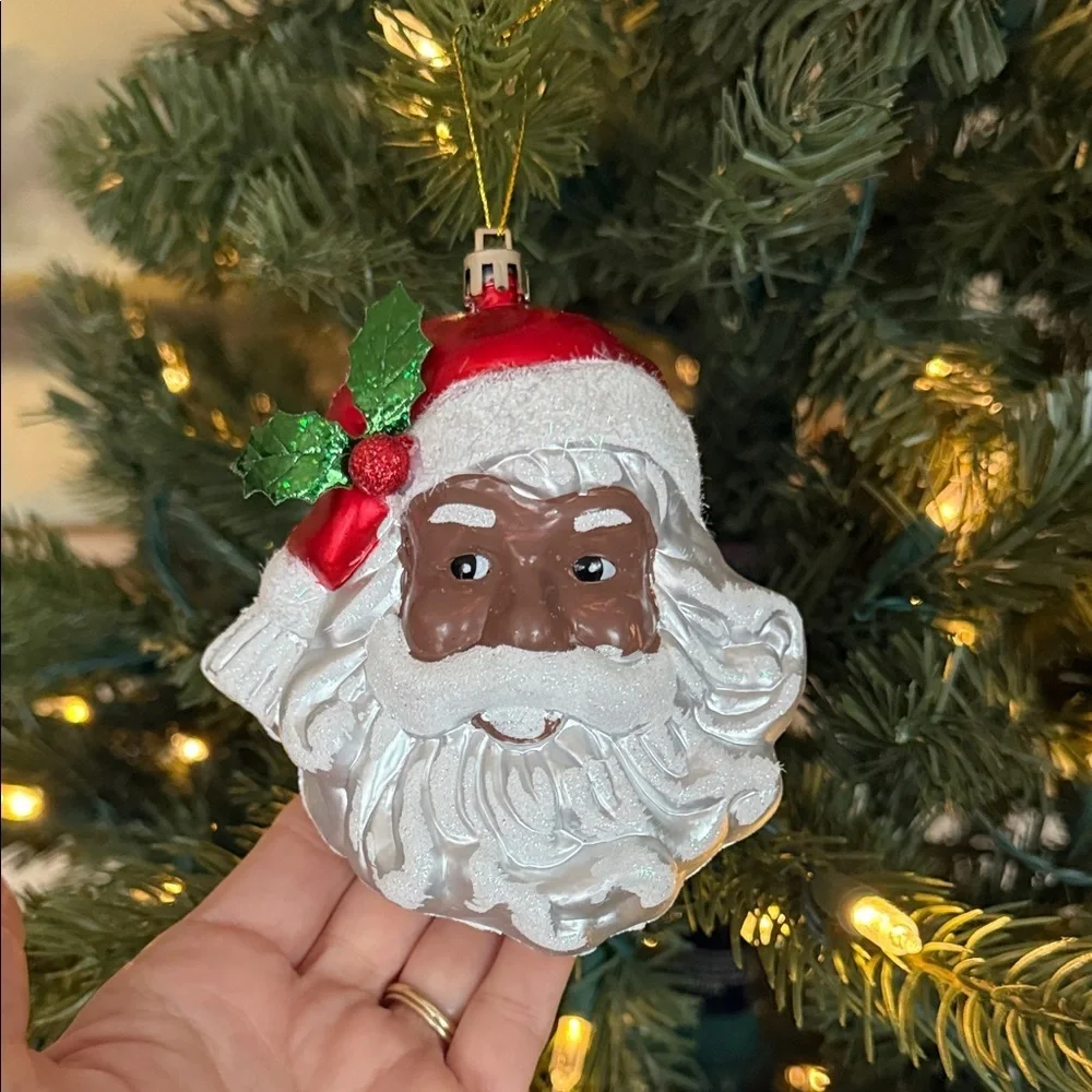 Vintage 1993 Santa Claus Christmas Ornament - Red and White